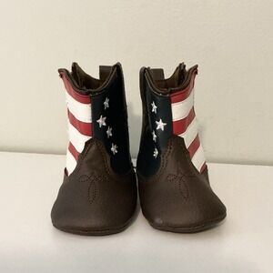 Rising Star Baby Booties American Flag USA Western Boots Infant Shoes